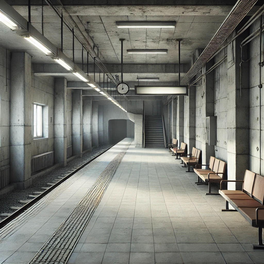 Stillgelegter Bahnsteig