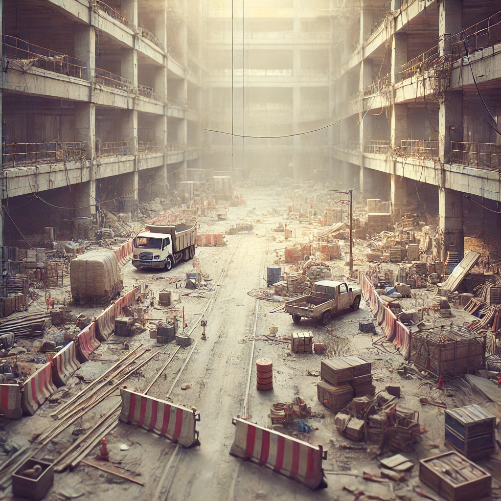 Verlassene Baustelle