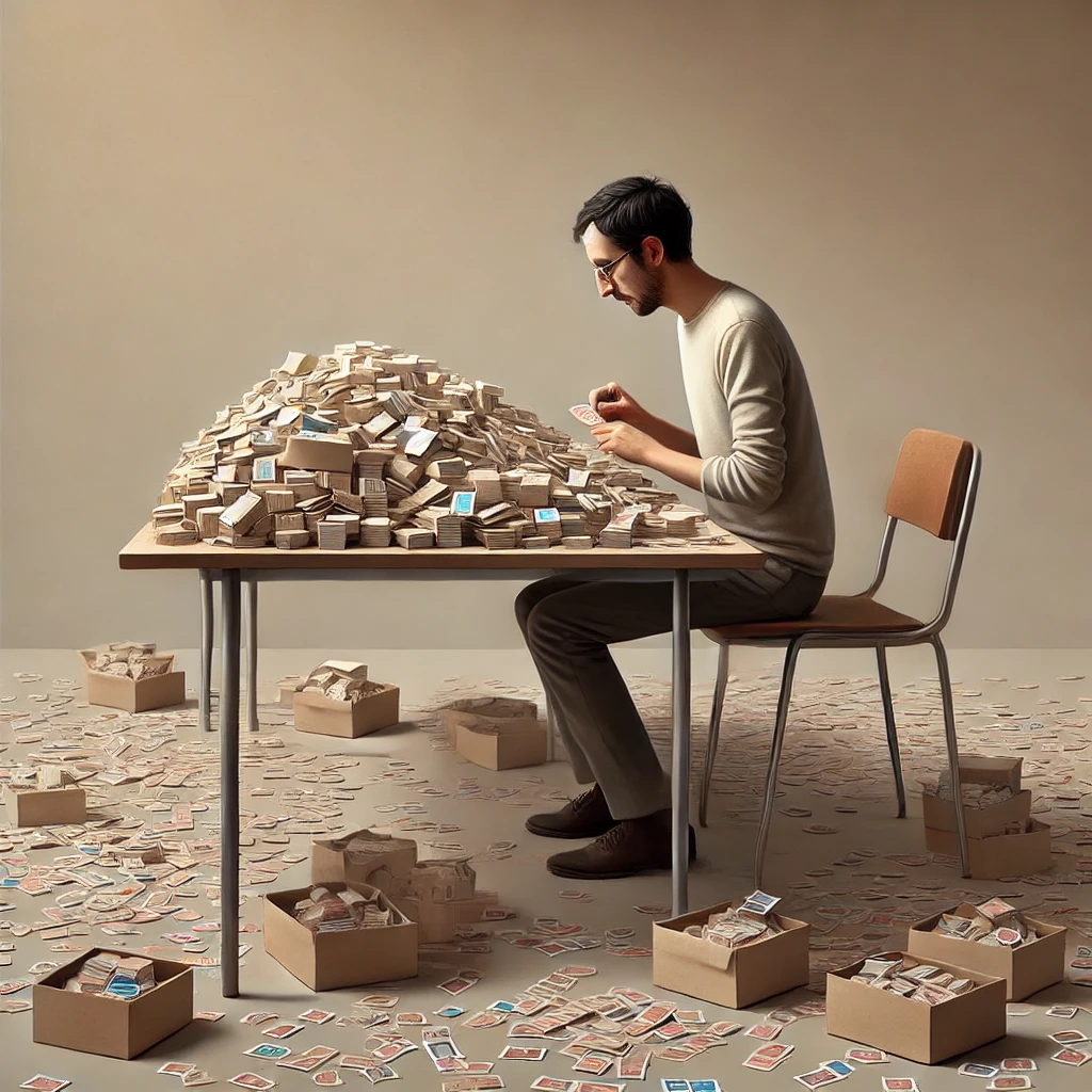 Briefmarken sortieren